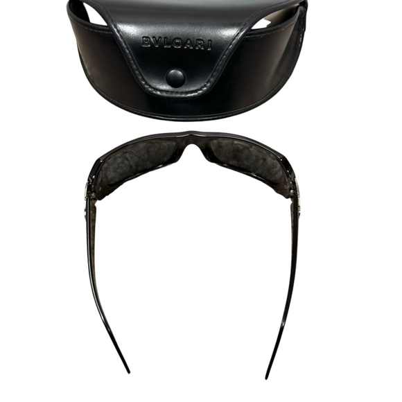 Bvlgari 859-B Tortoise Framed Sunglasses With Crystal Accents On The Side W Case - Picture 2 of 9